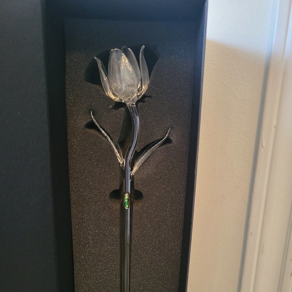 WATERFORD Clear Crystal Fleurology Tulip Flower